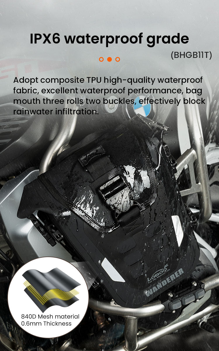 LOBOO Wanderer Crash Bar Bags 6L (BHGB11T) | AYS Motors