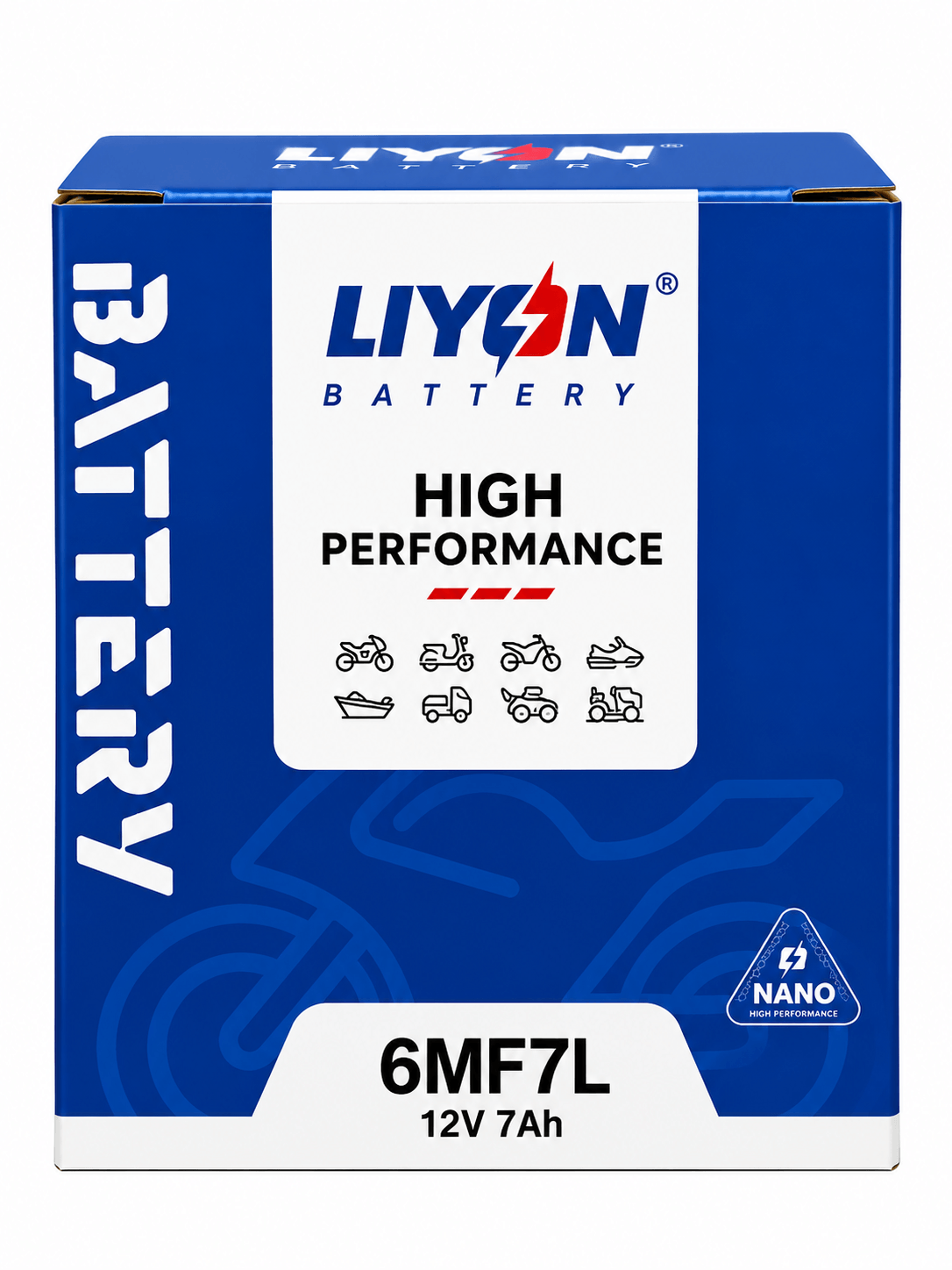 LIYON YTX7L-BS Motorradbatterie 12V 7Ah / 10HR (110CCA)