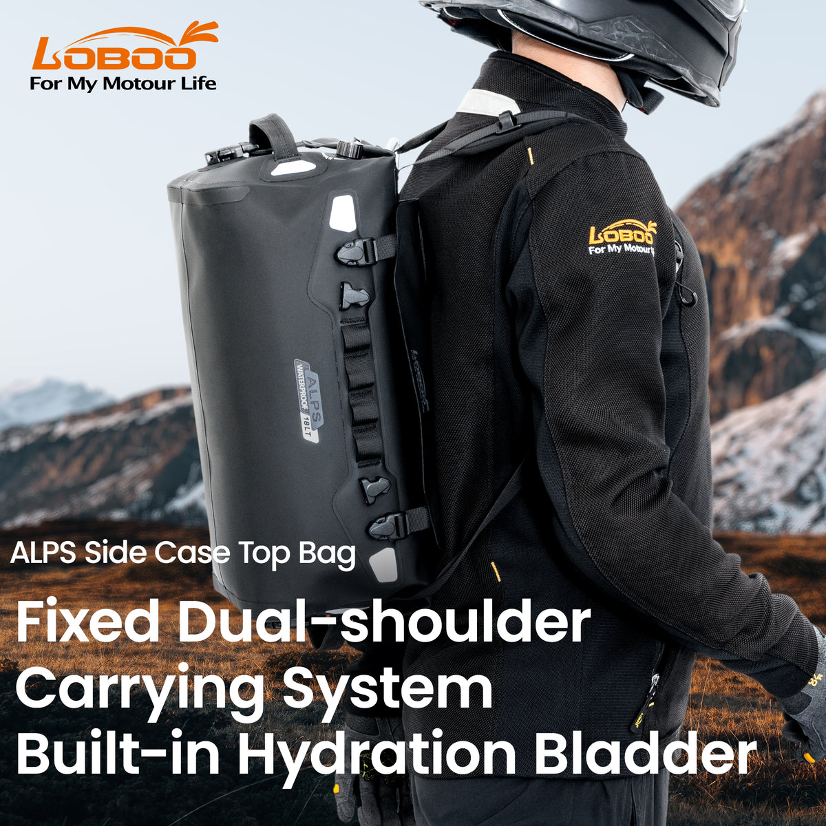 LOBOO Alps Serie 18L TPU Wasserdichte Hecktasche – Der ultimative Allwetter-Tourenbegleiter