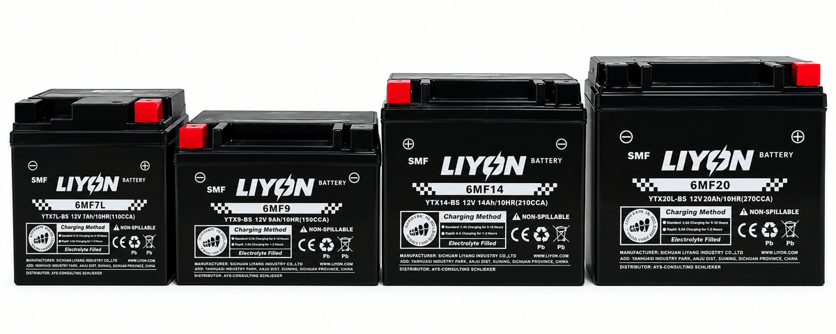 YTX9-BS Motorradbatterie 12V 9Ah | LIYON Schweiz