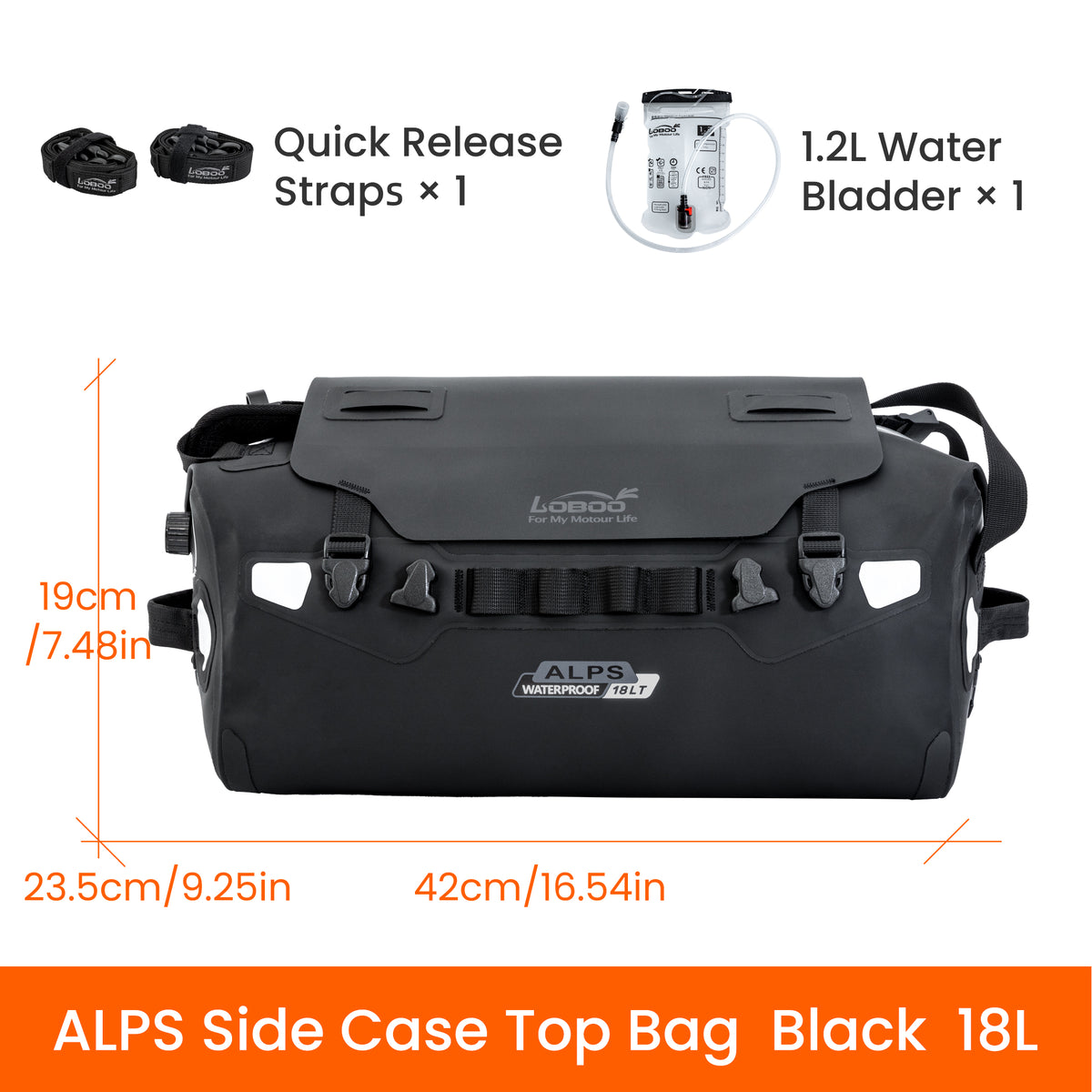 LOBOO Alps Serie 18L TPU Wasserdichte Hecktasche – Der ultimative Allwetter-Tourenbegleiter