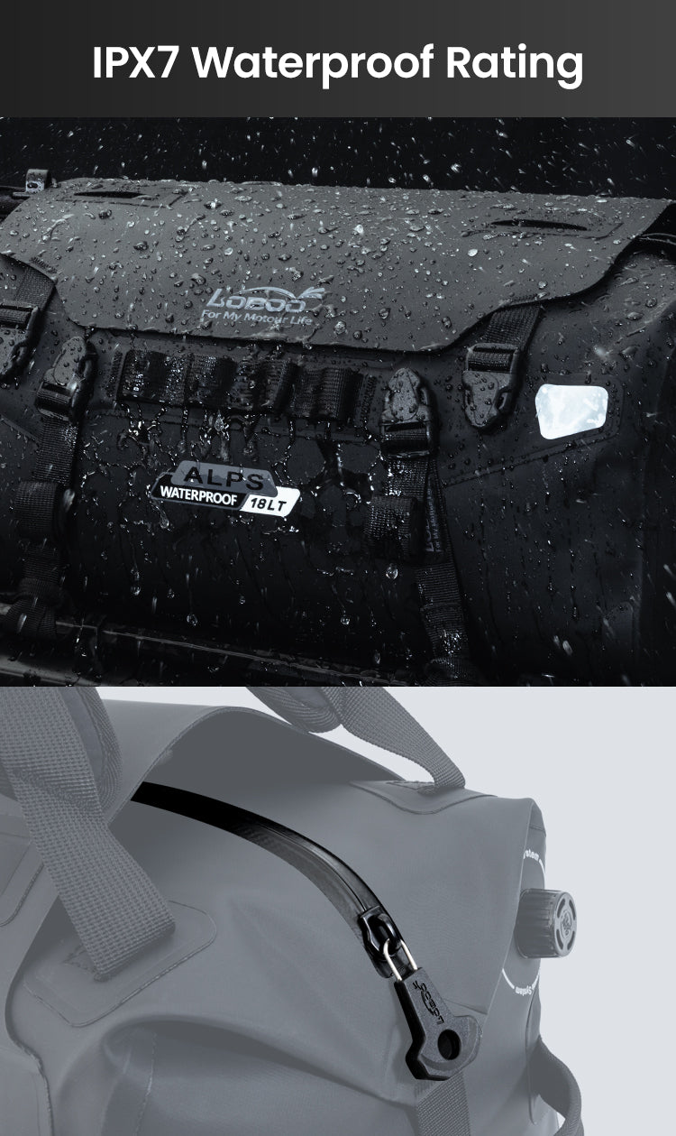 LOBOO Alps Serie 18L TPU Wasserdichte Hecktasche – Der ultimative Allwetter-Tourenbegleiter