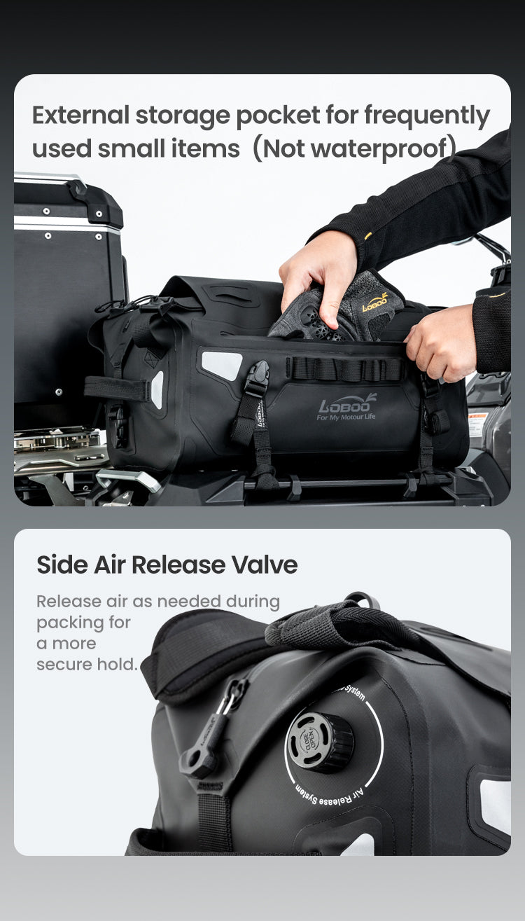 LOBOO Alps Serie 18L TPU Wasserdichte Hecktasche – Der ultimative Allwetter-Tourenbegleiter