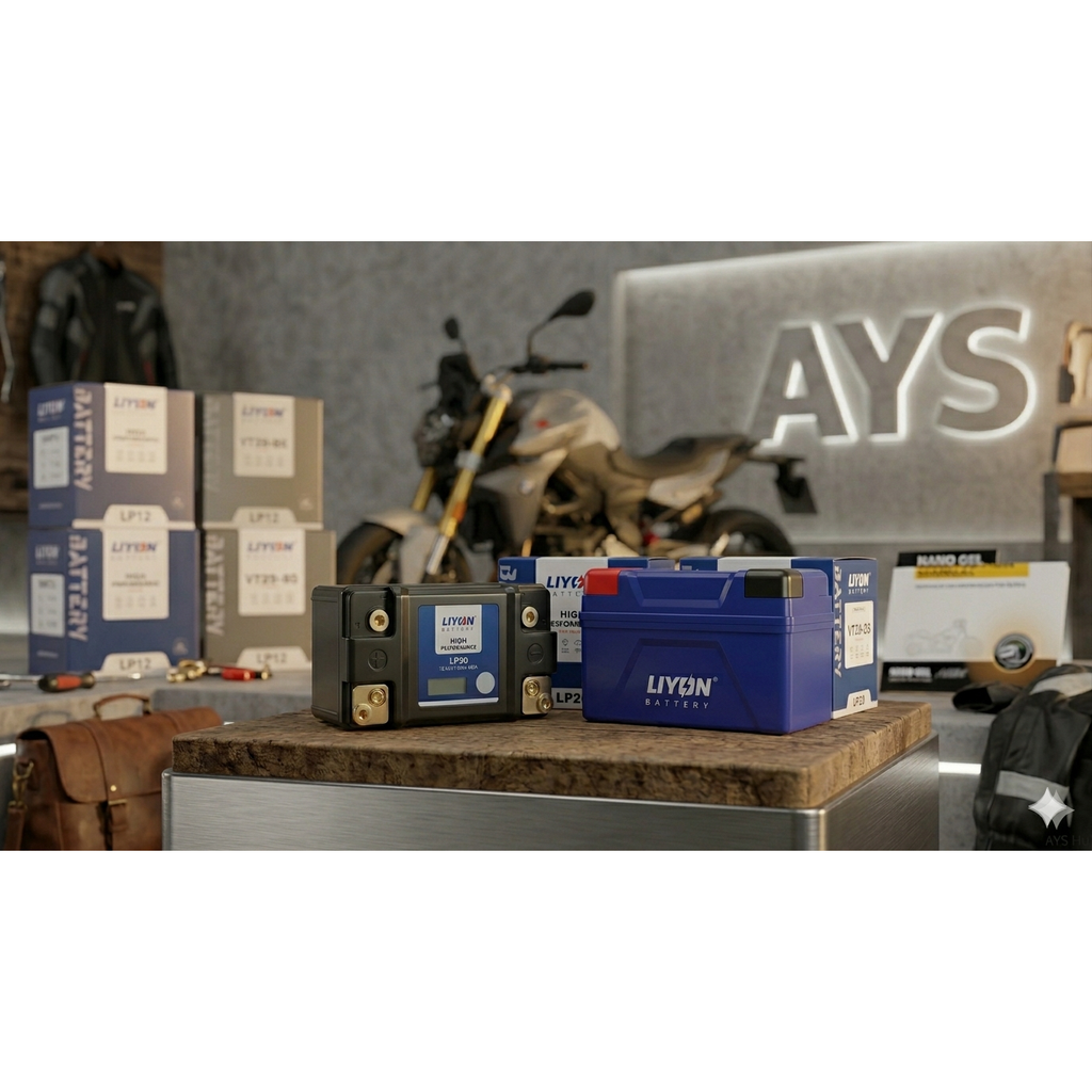 LIYON LP12 Lithium Motorradbatterie (4Ah) – Ultra-Leichtbau | AYS