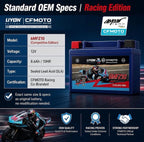 LIYON x CFMOTO Racing 6MFZ10 Motorradbatterie (12V 8.6Ah) – Limited Edition 🏁