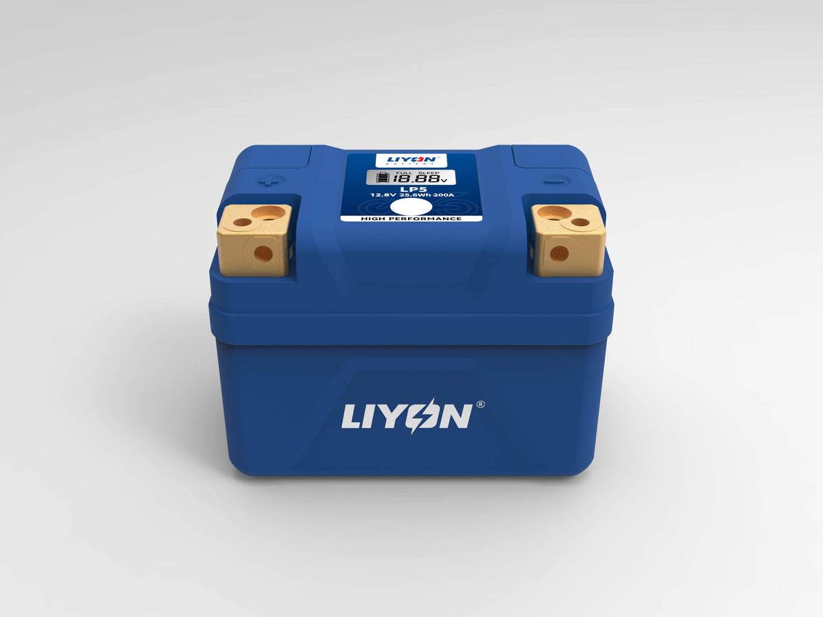 LIYON LP5 Lithium Motorradbatterie – 12,8V 2Ah | 200A Startstrom