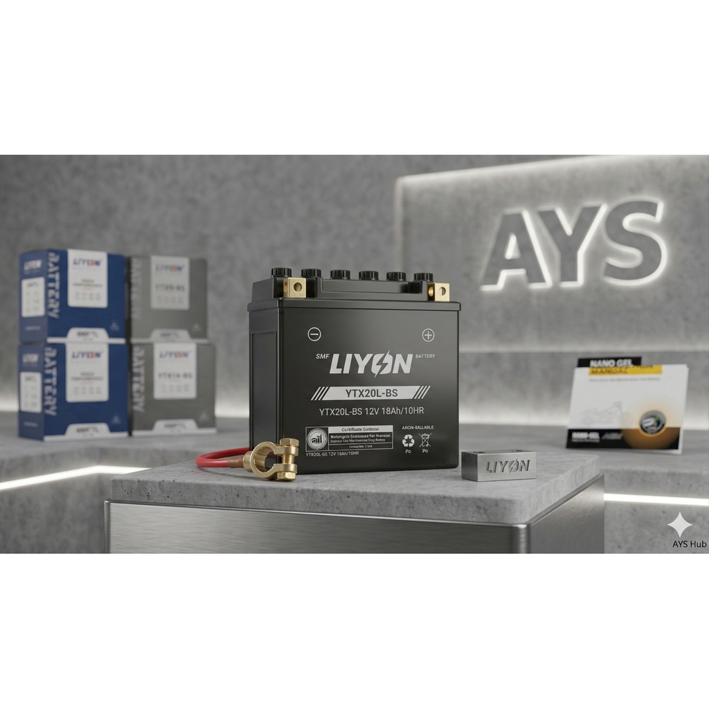 LIYON 6MF20 YTX20L-BS Motorradbatterie 12V 20Ah AGM
