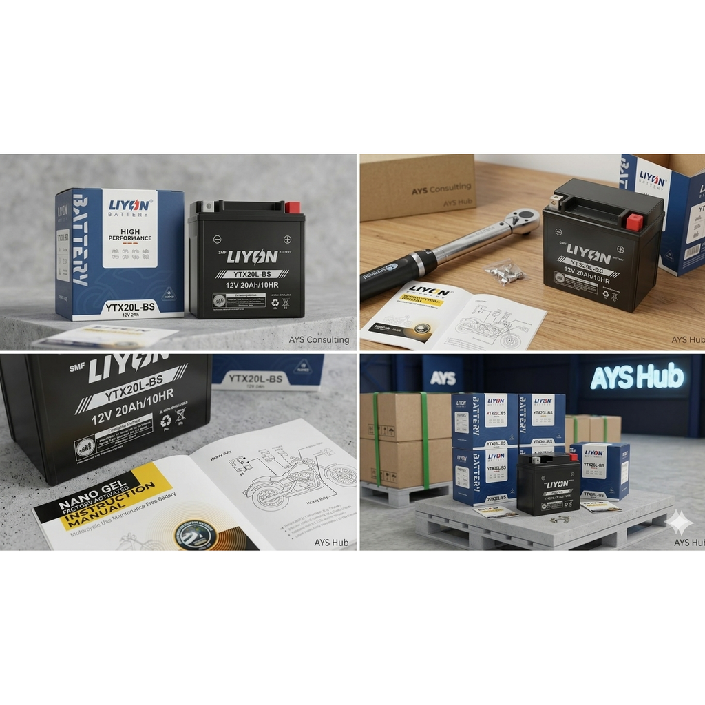 YTX20L-BS Alternative LIYON 6MF20 AGM Batterie