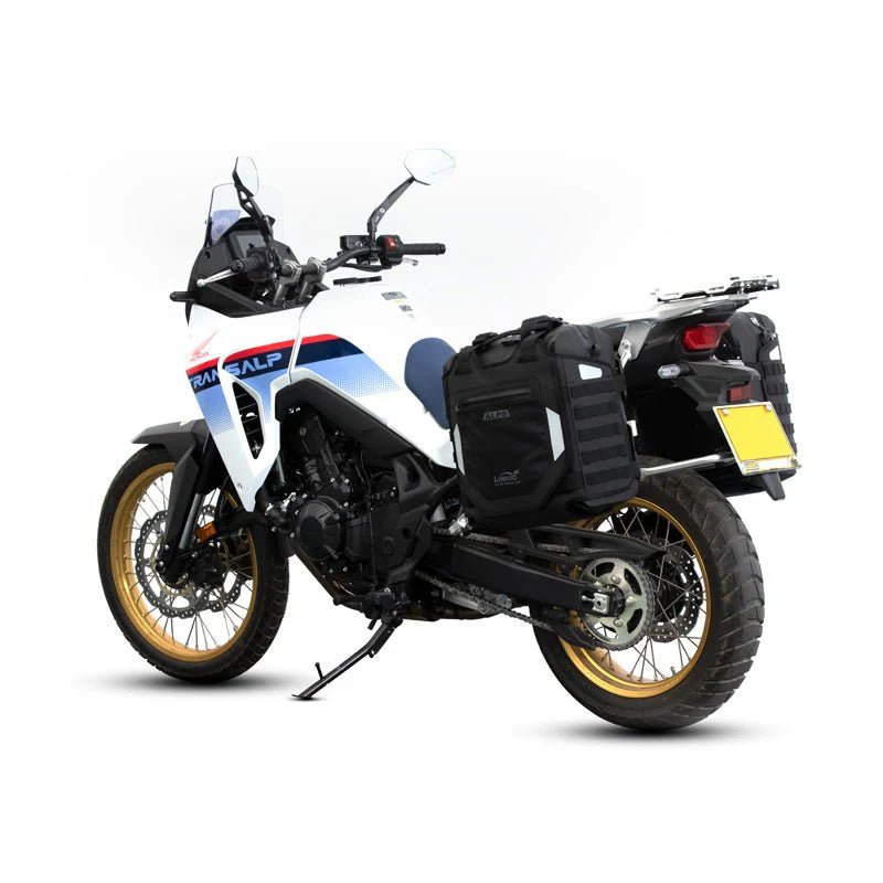 LOBOO Alps Aufblasbare Wasserdichte Seitentaschen (23L/30L) — Stoßdämpfendes Soft-Pannier-System mit Diebstahlsicherung für Motorrad-Adventure-Touren