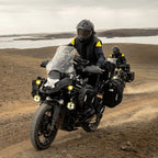 LOBOO Alps Aufblasbare Wasserdichte Seitentaschen (23L/30L) — Stoßdämpfendes Soft-Pannier-System mit Diebstahlsicherung für Motorrad-Adventure-Touren