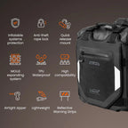 LOBOO Alps Aufblasbare Wasserdichte Seitentaschen (23L/30L) — Stoßdämpfendes Soft-Pannier-System mit Diebstahlsicherung für Motorrad-Adventure-Touren