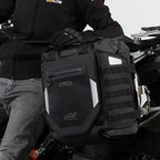 LOBOO Alps Aufblasbare Wasserdichte Seitentaschen (23L/30L) — Stoßdämpfendes Soft-Pannier-System mit Diebstahlsicherung für Motorrad-Adventure-Touren