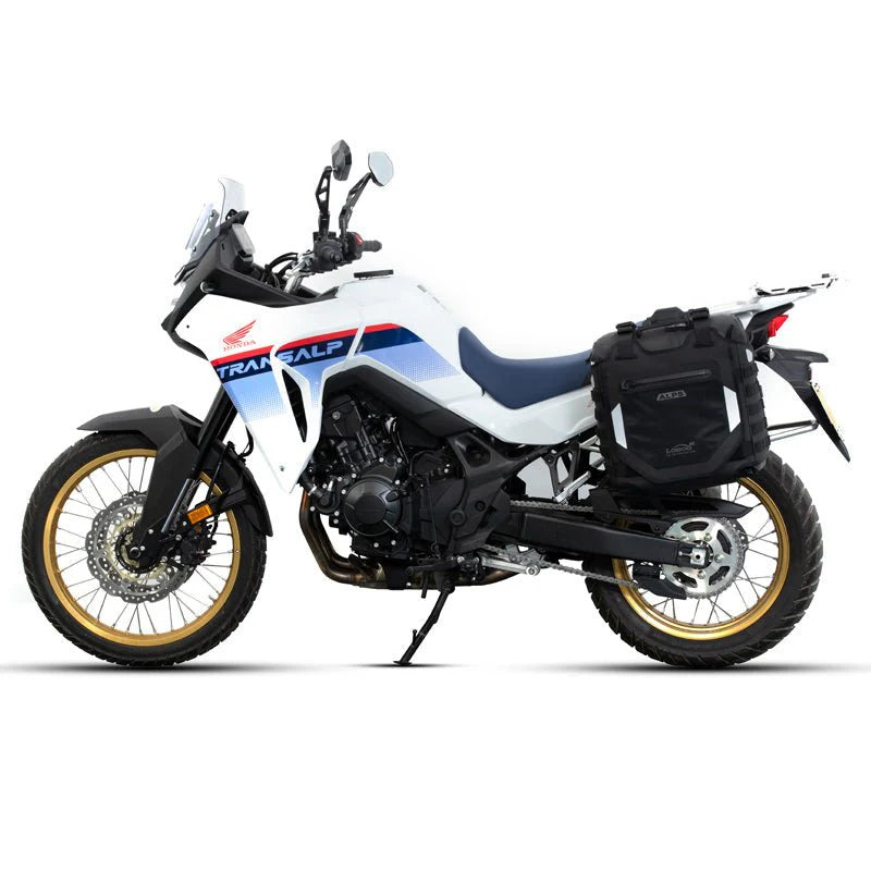 LOBOO Alps Aufblasbare Wasserdichte Seitentaschen (23L/30L) — Stoßdämpfendes Soft-Pannier-System mit Diebstahlsicherung für Motorrad-Adventure-Touren