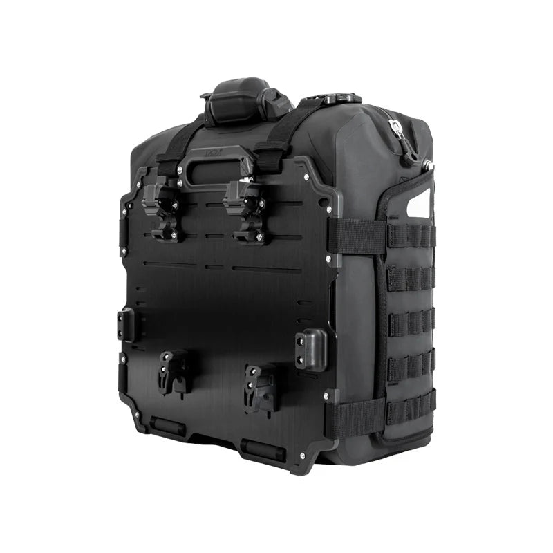 LOBOO Alps Aufblasbare Wasserdichte Seitentaschen (23L/30L) — Stoßdämpfendes Soft-Pannier-System mit Diebstahlsicherung für Motorrad-Adventure-Touren