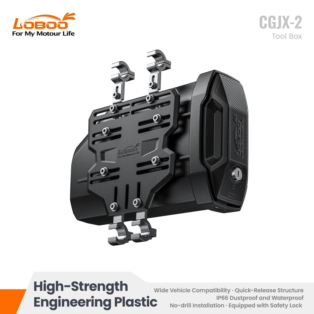 Cassetta degli attrezzi per moto LOBOO CGJX-2 – Impermeabile IP66 & Serrabile