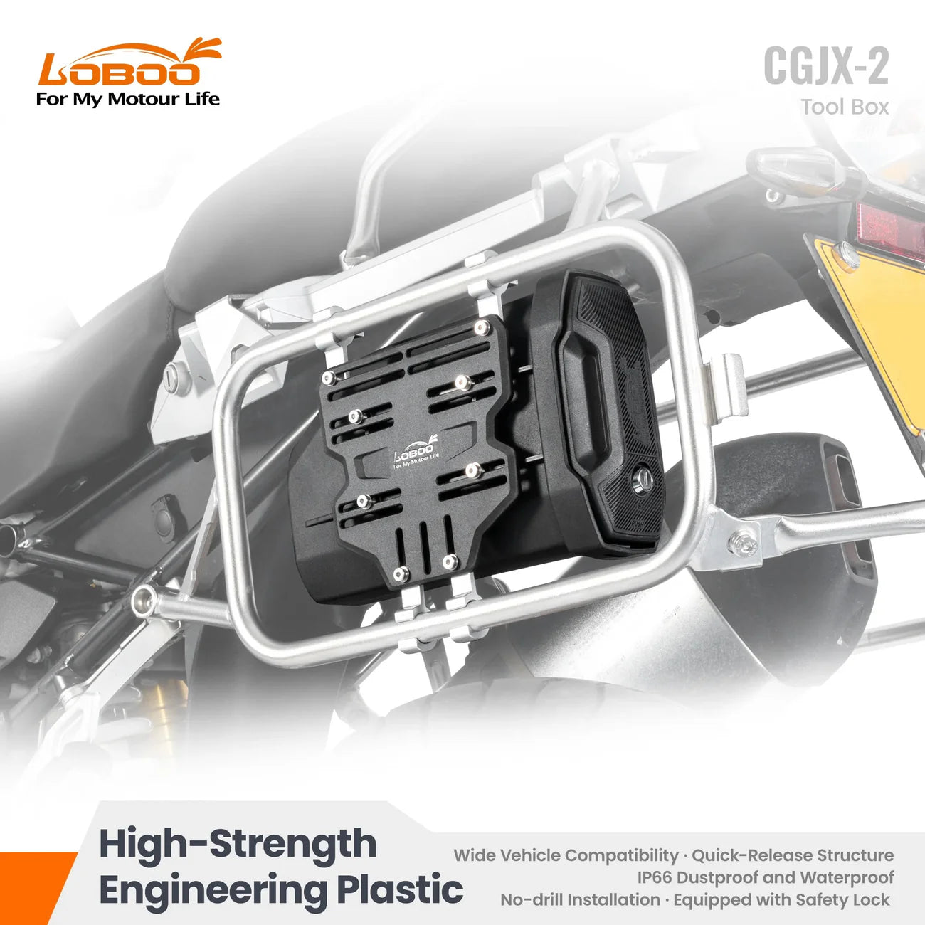 LOBOO CGJX-2 Motorrad Werkzeugbox – IP66 Wasserdicht & Abschließbar