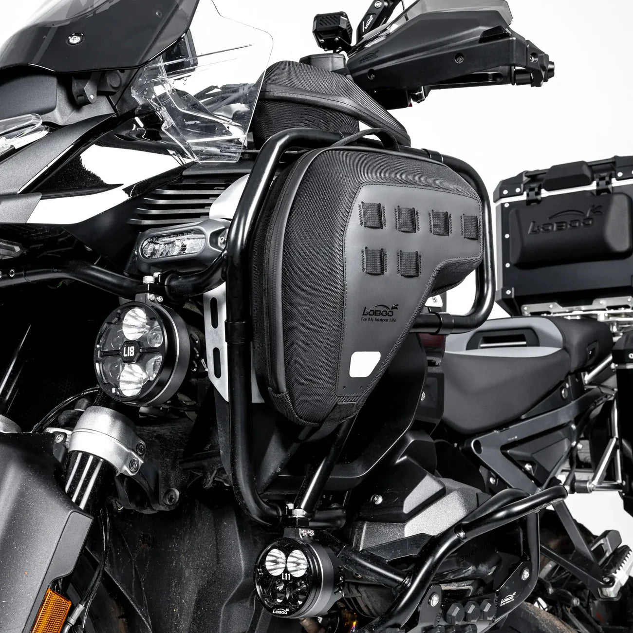 Sacs de crash barres LOBOO (paire de 5L) pour BMW R1300GS Adventure (2024+) – Sacs rigides antivol en EVA