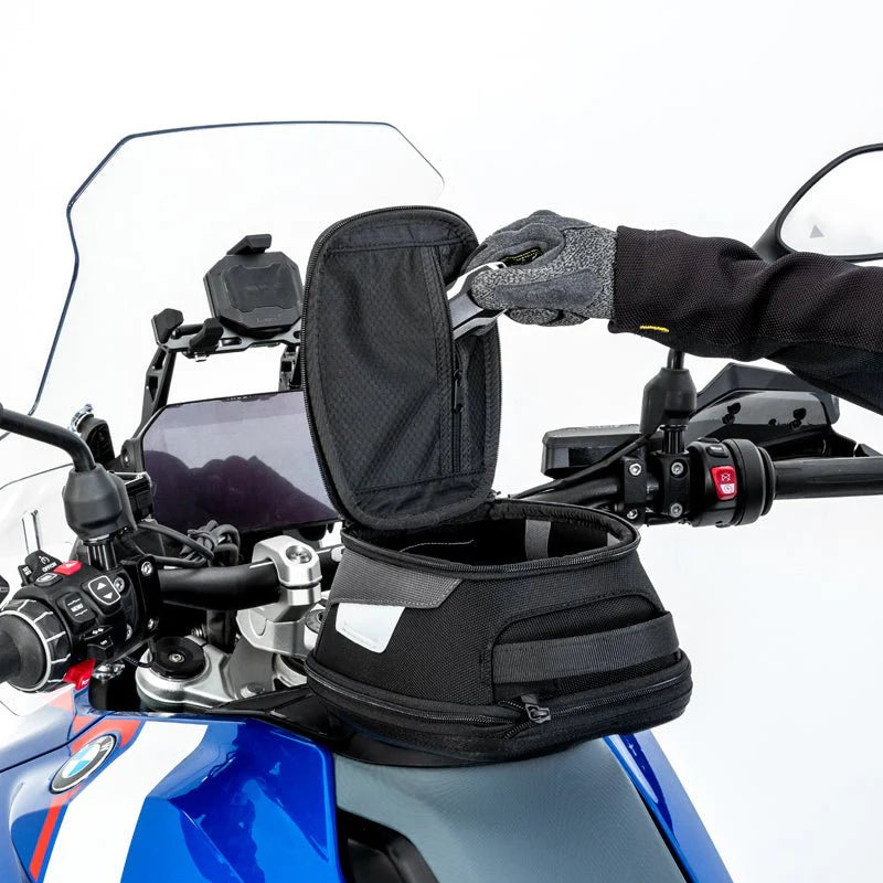 LOBOO BTB10SBK Quick-Lock Tankrucksack (Erweiterbar, 4.5L – 6.5L) – 2520D Ballistic Nylon Adventure-Gepäck