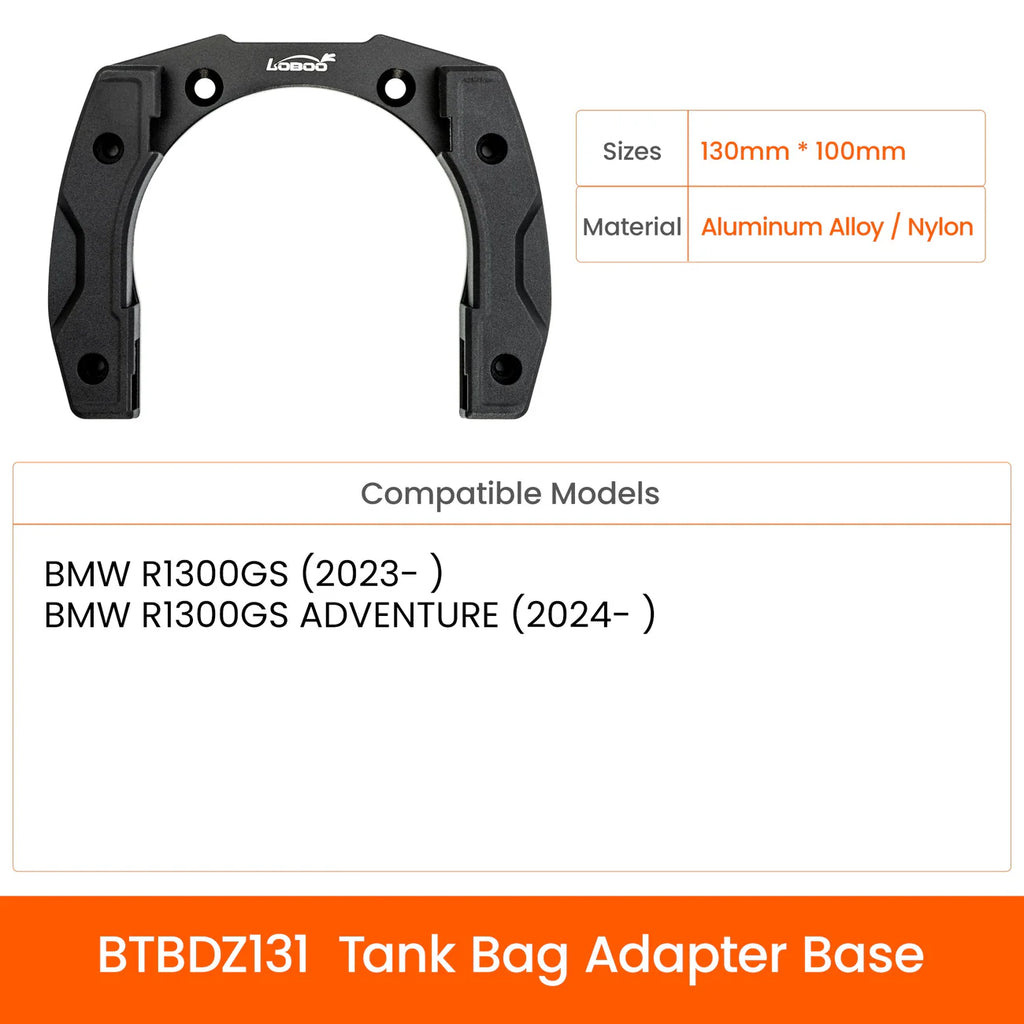 LOBOO BTB10SBK Quick-Lock Tankrucksack (Erweiterbar, 4.5L – 6.5L) – 2520D Ballistic Nylon Adventure-Gepäck