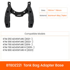 LOBOO BTB10SBK Quick-Lock Tankrucksack (Erweiterbar, 4.5L – 6.5L) – 2520D Ballistic Nylon Adventure-Gepäck