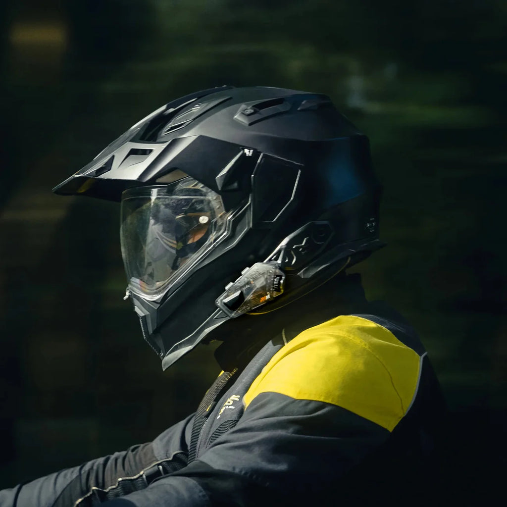 LOBOO R1M Motorcycle Intercom Helmet Headset – 24-Rider Bluetooth Mesh, 60H, IP67