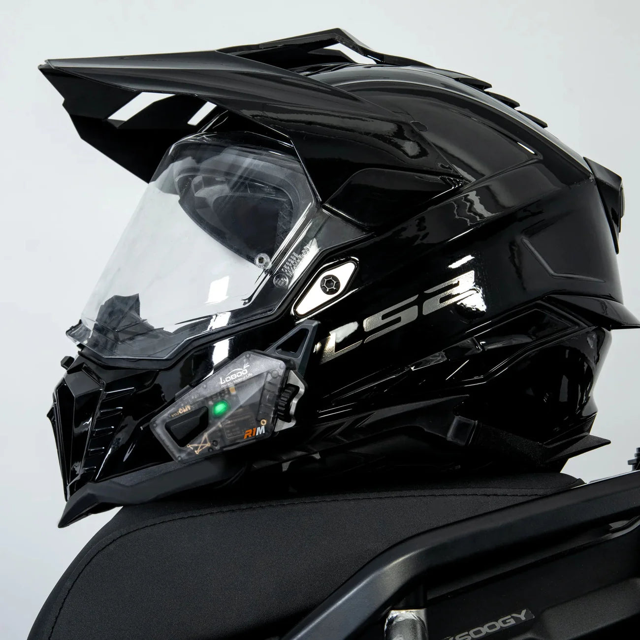 LOBOO R1M Motorcycle Intercom Helmet Headset – 24-Rider Bluetooth Mesh, 60H, IP67