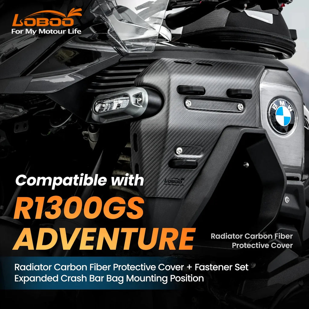 LOBOO Carbon Kühlerschutz für BMW R 1300 GS Adventure – Echtcarbon