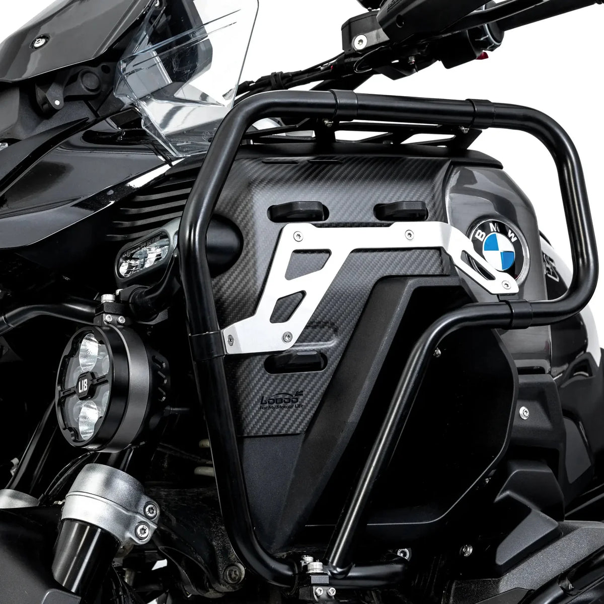 LOBOO Carbon Kühlerschutz für BMW R 1300 GS Adventure – Echtcarbon