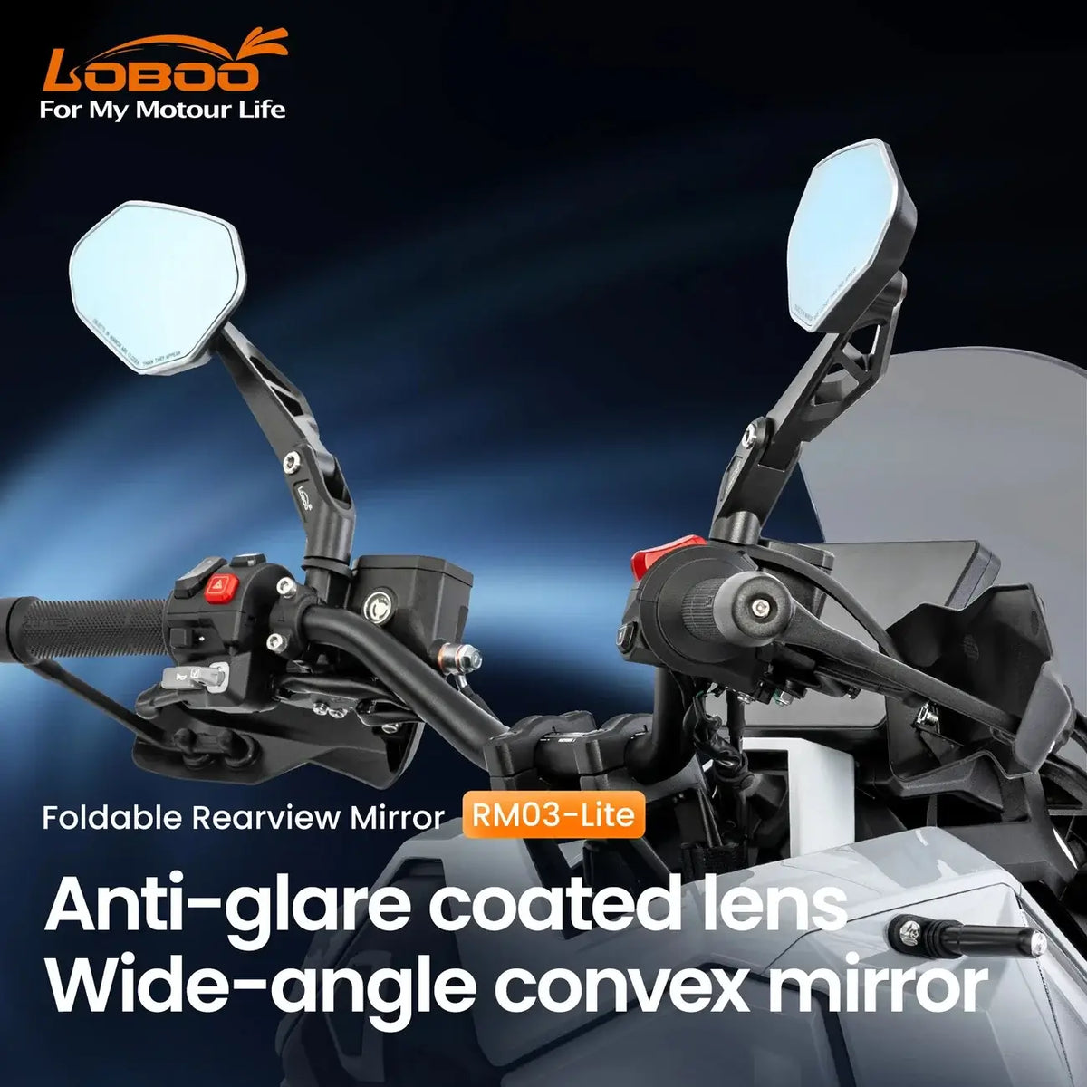LOBOO RM03-Lite Foldable Adventure Mirrors