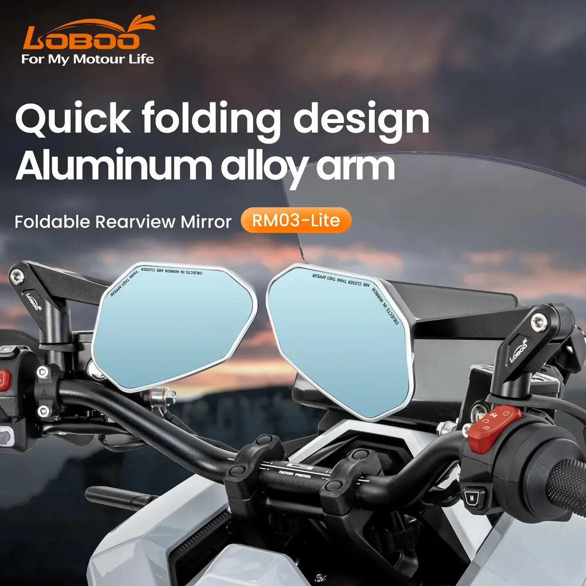 LOBOO RM03-Lite Foldable Adventure Mirrors