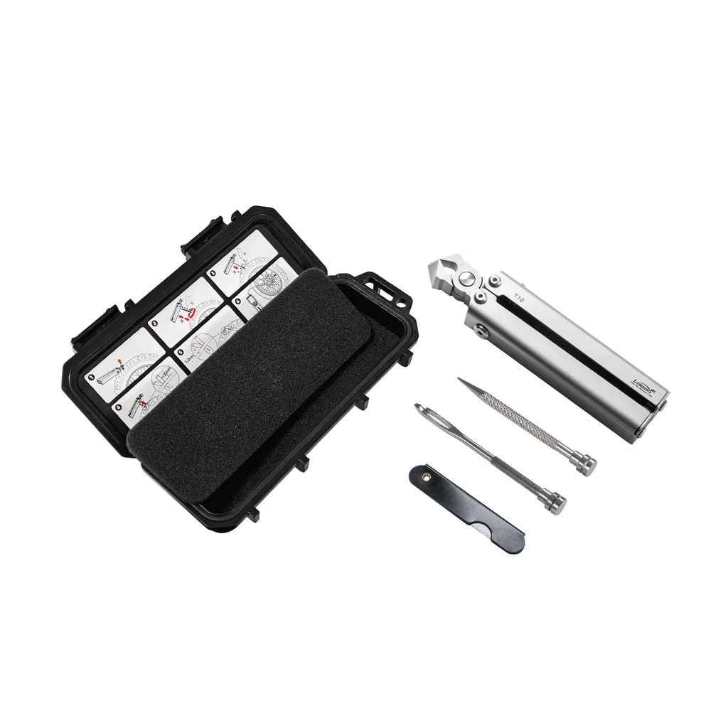 LOBOO T10 Multitool — Das kompakte All-in-One Reifen-Reparaturset für Adventure- & Reiseenduro-Touren