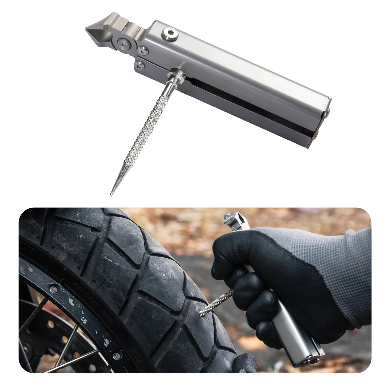 LOBOO T10 Multitool — Das kompakte All-in-One Reifen-Reparaturset für Adventure- & Reiseenduro-Touren