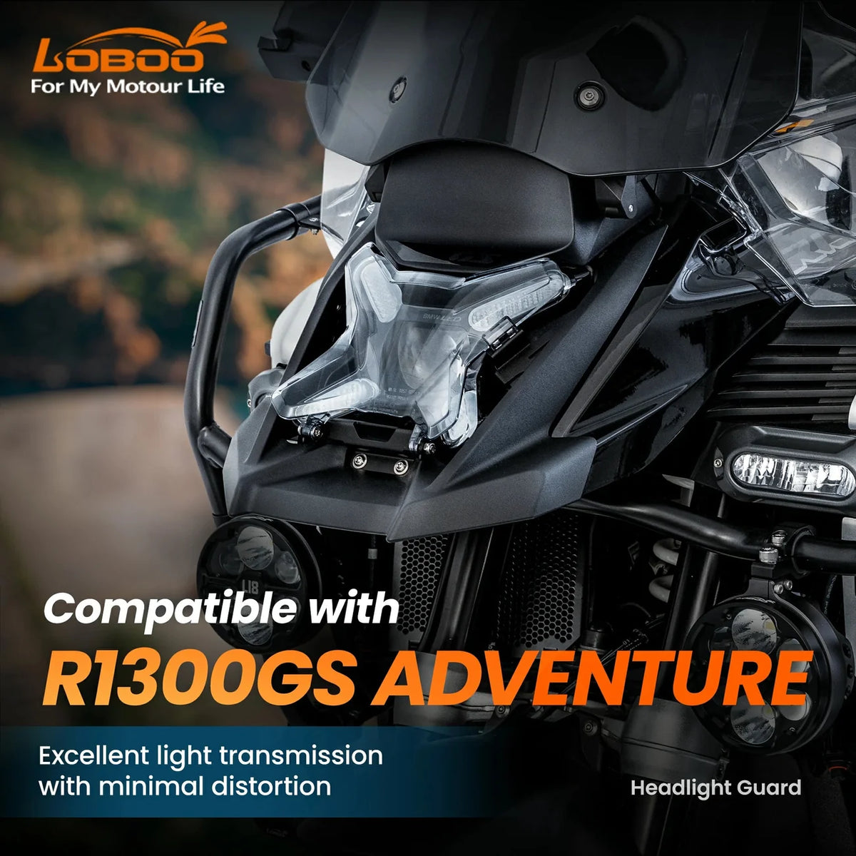 LOBOO Scheinwerferschutz für BMW R 1300 GS Adventure – Transparent