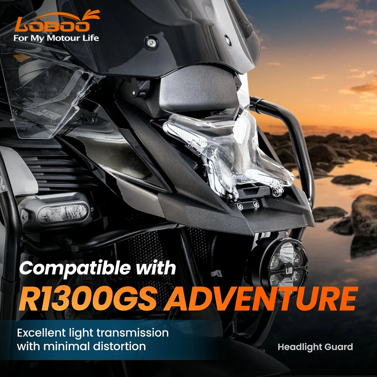 LOBOO Scheinwerferschutz für BMW R 1300 GS Adventure – Transparent