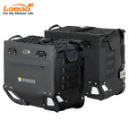 LOBOO Wanderer Wasserdichte Seitentaschen (40L/40L) — Kompaktes Quick-Release Soft-Pannier-System mit MOLLE-Erweiterung für Motorrad-Adventure-Touren