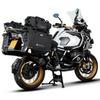 LOBOO Wanderer Wasserdichte Seitentaschen (40L/40L) — Kompaktes Quick-Release Soft-Pannier-System mit MOLLE-Erweiterung für Motorrad-Adventure-Touren