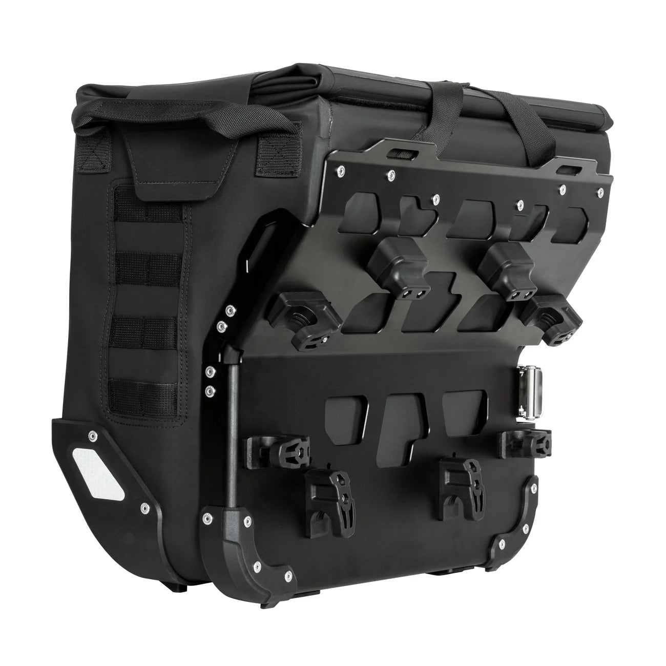 LOBOO Wanderer Wasserdichte Seitentaschen (40L/40L) — Kompaktes Quick-Release Soft-Pannier-System mit MOLLE-Erweiterung für Motorrad-Adventure-Touren