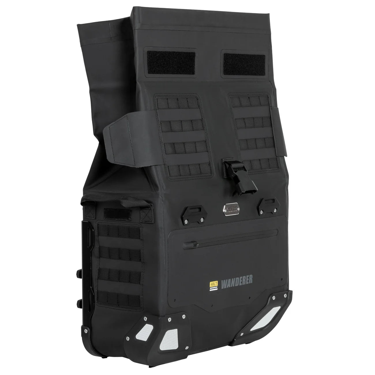 LOBOO Wanderer Wasserdichte Seitentaschen (40L/40L) — Kompaktes Quick-Release Soft-Pannier-System mit MOLLE-Erweiterung für Motorrad-Adventure-Touren