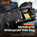 LOBOO Wanderer Wasserdichte Seitentaschen (40L/40L) — Kompaktes Quick-Release Soft-Pannier-System mit MOLLE-Erweiterung für Motorrad-Adventure-Touren