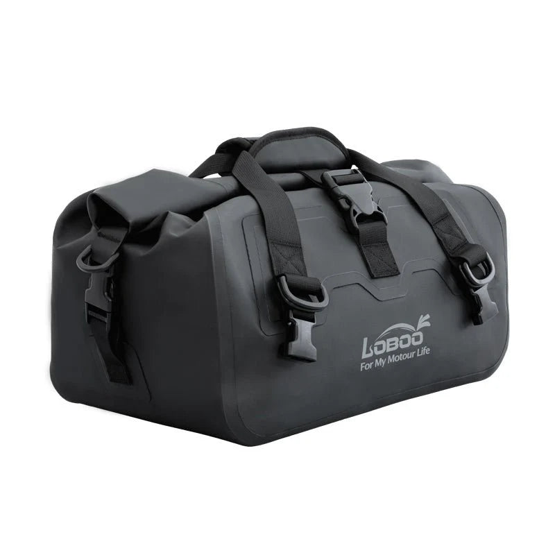 LOBOO 20L Magnetische Roll-Top Motorrad Hecktasche – IPX6 Wasserdichte Dry Duffel mit Entlüftungsventil