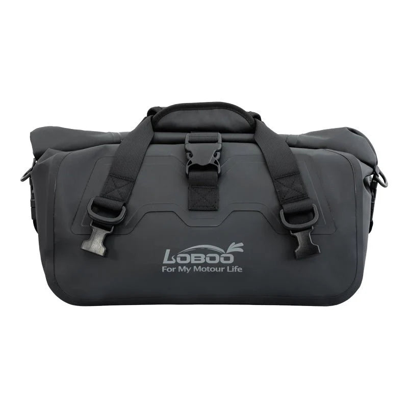 LOBOO 20L Magnetische Roll-Top Motorrad Hecktasche – IPX6 Wasserdichte Dry Duffel mit Entlüftungsventil