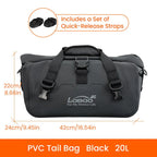 LOBOO 20L Magnetische Roll-Top Motorrad Hecktasche – IPX6 Wasserdichte Dry Duffel mit Entlüftungsventil