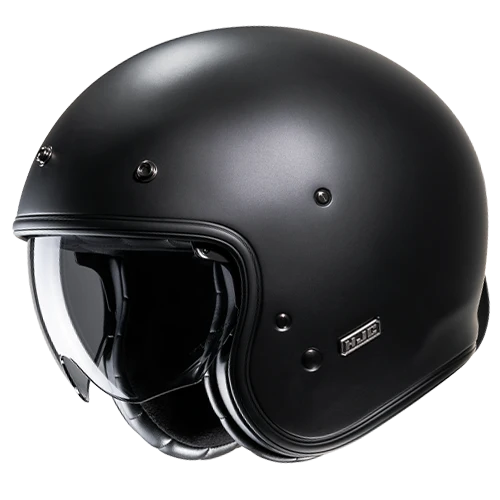 HJC V31 SOLID Semi Flat Black Jethelm – Fiberglas