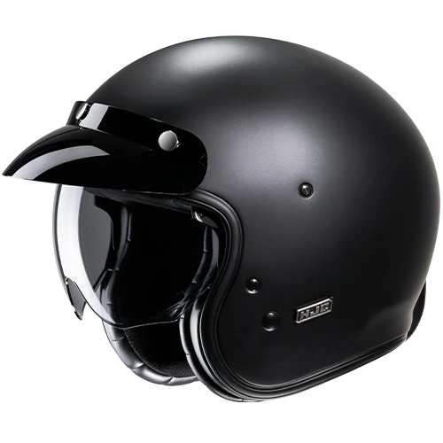 HJC V31 SOLID Semi Flat Black Jethelm – Fiberglas